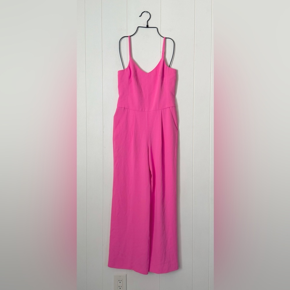 Trina Turk Zadie Jumpsuit in Flamingo Hot Pink NWT Size 2 Barbie Statement Y2K - Picture 8 of 15